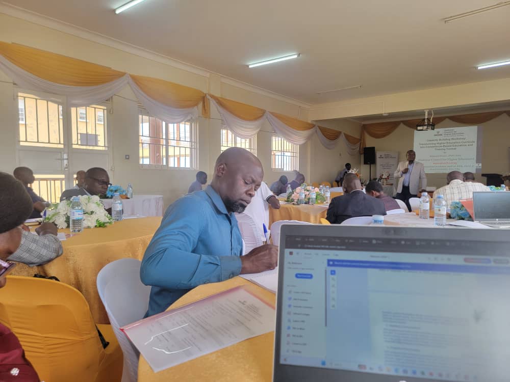 Certificate presentation at NCHE CBET training